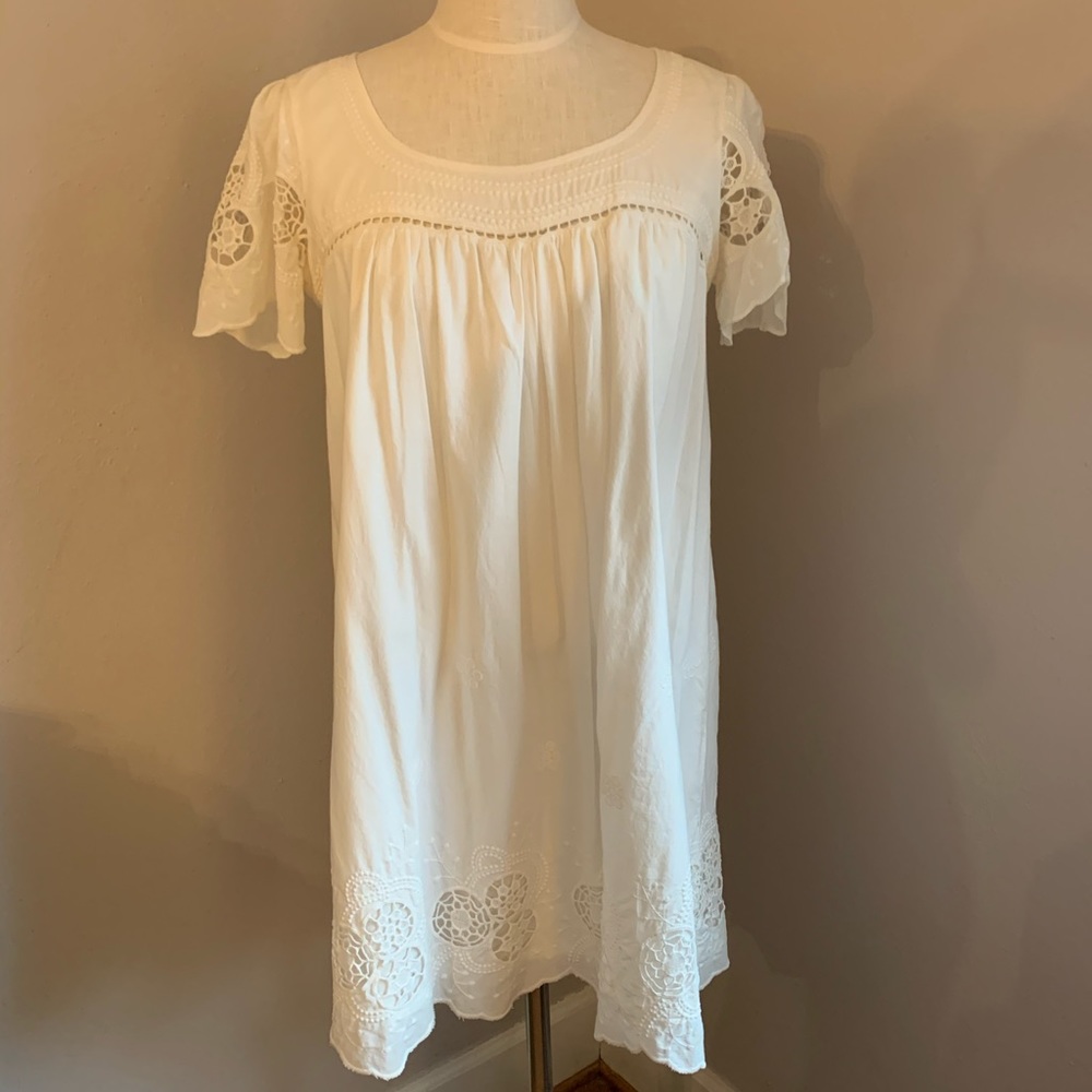 French Connection Eyelet shift dress